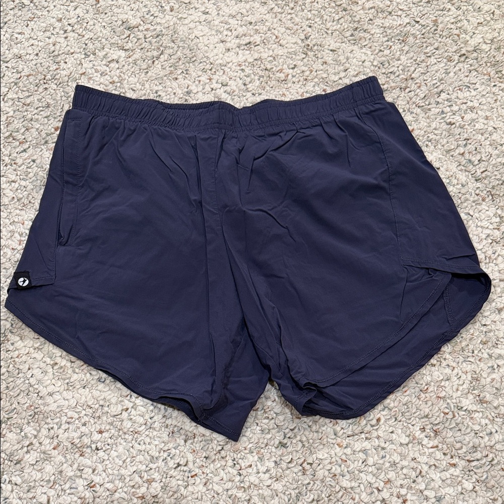 Oiselle Grey/Blue Athletic Shorts